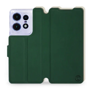 Hülle für Motorola Edge 50 Pro - Farbe Grün mit Platin