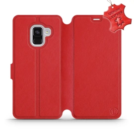 Hülle für Samsung Galaxy A8 2018 - Farbe Red Leather