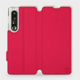 Hülle für Sony Xperia 1 III - Farbe Rot mit Platin