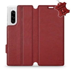 Hülle für Sony Xperia 5 - Farbe Dark Red Leather