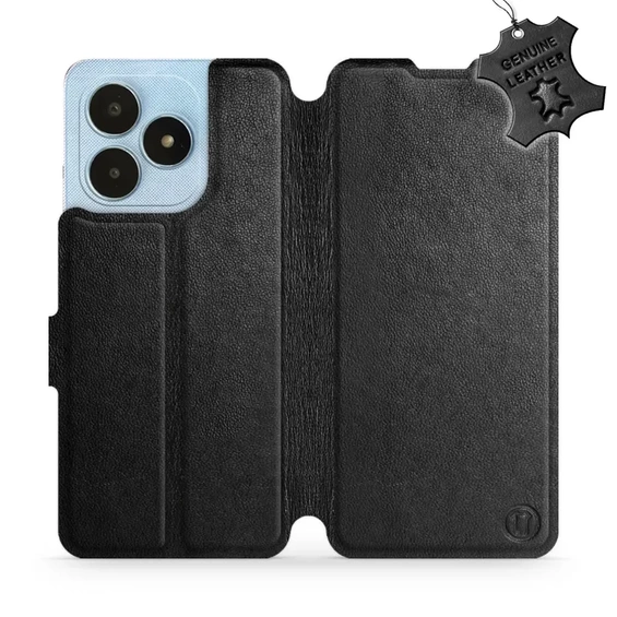 Hülle für Realme Note 50 - Farbe Black Leather