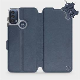 Hülle für Motorola Moto E30 - Farbe Blue Leather