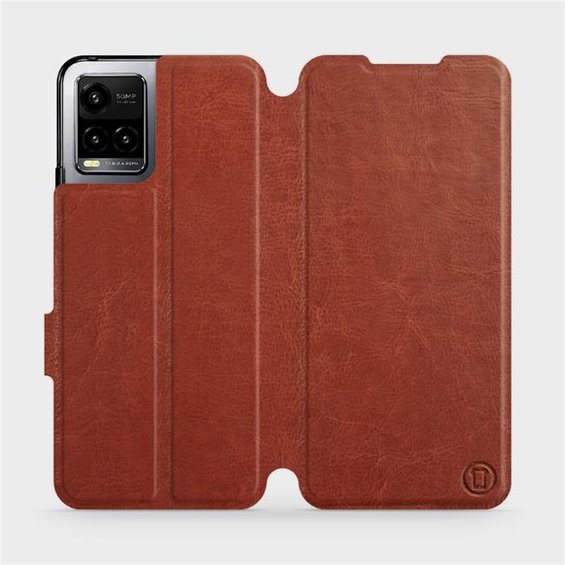 Hülle für Vivo Y21S - Farbe Brown&Orange