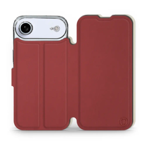 Hülle für Apple iPhone 17 Air - Farbe Dunkelrot mit Platin
