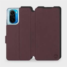 Hülle für Xiaomi POCO F3 - Farbe Burgund mit Schwarz