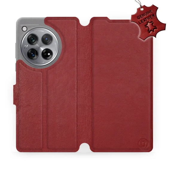 Hülle für OnePlus 12R - Farbe Dark Red Leather