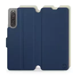 Hülle für Sony Xperia 10 V - Farbe Marineblau mit Platin