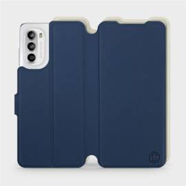Hülle für Motorola Moto G52 - Farbe Marineblau mit Platin