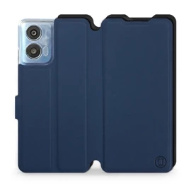 Hülle für Motorola Moto G04 - Farbe Marine mit Schwarz