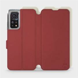 Hülle für Xiaomi Mi 10T - Farbe Dunkelrot mit Platin