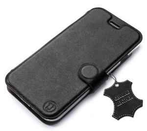 Hülle für Samsung Galaxy J7 2016 - Farbe Black Leather