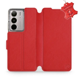 Hülle für Realme C75 - Farbe Red Leather