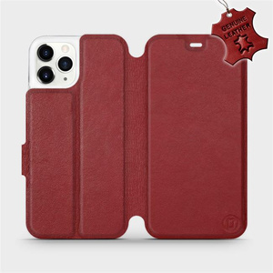 Hülle für Apple iPhone 11 Pro - Farbe Dark Red Leather