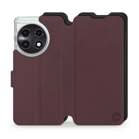 Hülle für OnePlus 11 5G - Farbe Burgund mit Schwarz