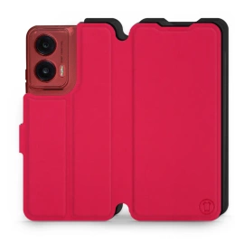 Hülle für Motorola Moto G35 5G - Farbe Rot mit Schwarz