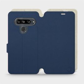 Hülle für LG G8s ThinQ - Farbe Marineblau mit Platin