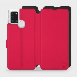 Hülle für Samsung Galaxy A21S - Farbe Rot mit Schwarz