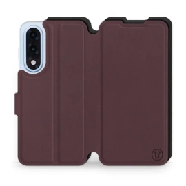 Hülle für OnePlus Nord 5 - Farbe Burgund mit Schwarz