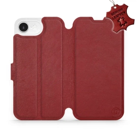 Hülle für Apple iPhone 16e - Farbe Dark Red Leather