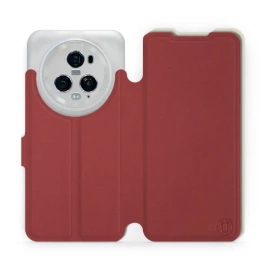 Hülle für Huawei Honor Magic5 Pro 5G - Farbe Dunkelrot mit Platin