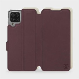 Hülle für Samsung Galaxy A22 4G - Farbe Burgund mit Platin