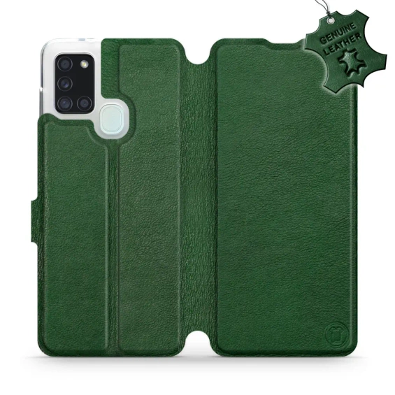 Hülle für Samsung Galaxy A21S - Farbe Green Leather