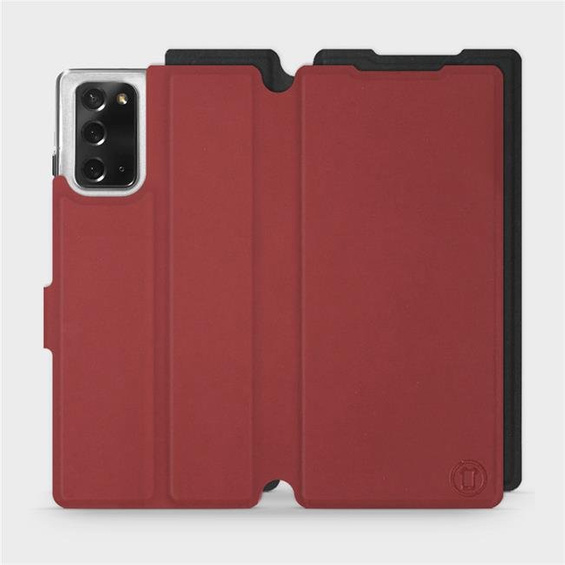 Hülle für Samsung Galaxy Note 20 - Farbe Dunkelrot mit Schwarz