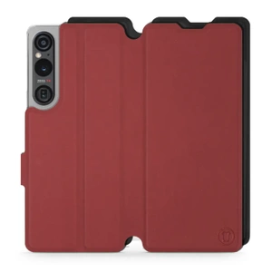 Hülle für Sony Xperia 1 V - Farbe Dunkelrot mit Schwarz