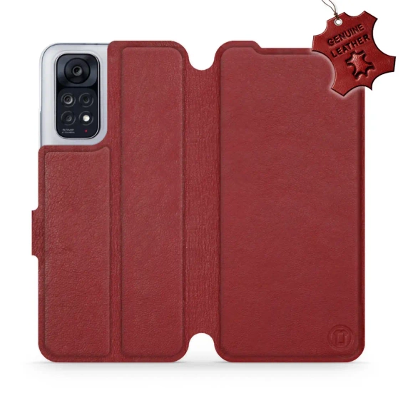 Hülle für Xiaomi Redmi Note 11 - Farbe Dark Red Leather