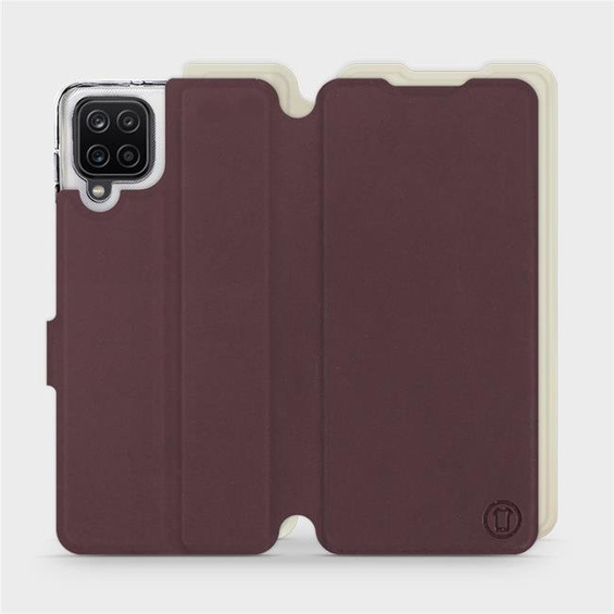 Hülle für Samsung Galaxy M12 - Farbe Burgund mit Platin