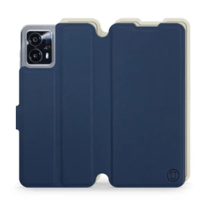 Hülle für Motorola Moto G13 - Farbe Marineblau mit Platin