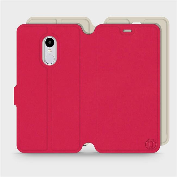 Hülle für Xiaomi Redmi Note 4X - Farbe Rot mit Platin