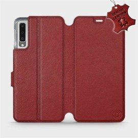 Hülle für Samsung Galaxy A7 2018 - Farbe Dark Red Leather