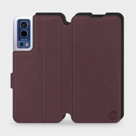 Hülle für Vivo Y52 5G - Farbe Burgund mit Schwarz