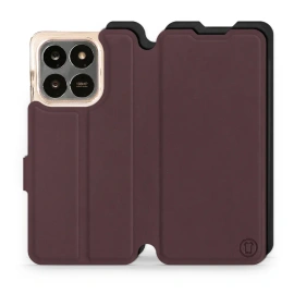 Hülle für Huawei Honor 400 Smart - Farbe Burgund mit Schwarz