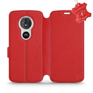 Hülle für Motorola Moto G6 Play - Farbe Red Leather