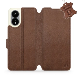 Hülle für OPPO A38 - Farbe Brown Leather