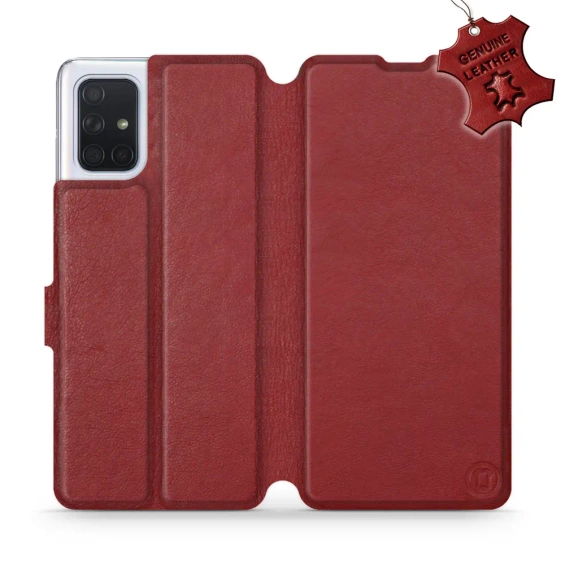 Hülle für Samsung Galaxy A71 - Farbe Dark Red Leather