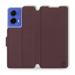 Hülle für Motorola Moto G85 5G - Farbe Burgund mit Platin