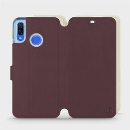 Hülle für Huawei Nova 3 - Farbe Burgund mit Platin