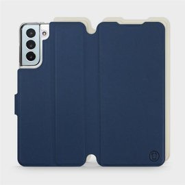 Hülle für Samsung Galaxy S21 Plus - Farbe Marineblau mit Platin