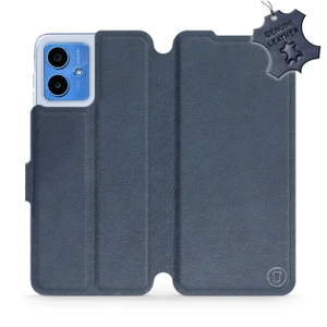 Hülle für Motorola Moto G14 - Farbe Blue Leather