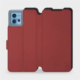 Hülle für Motorola Moto G72 - Farbe Dunkelrot mit Schwarz