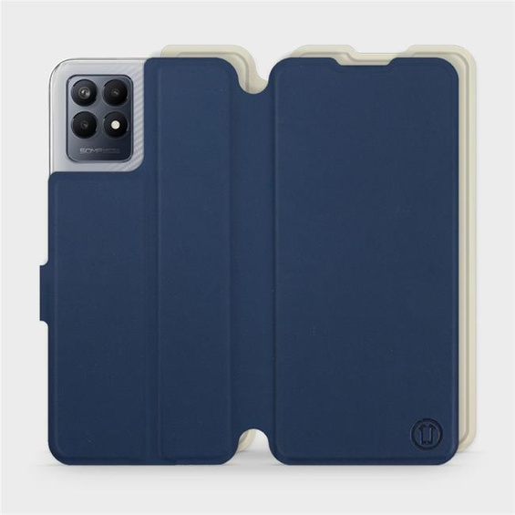 Hülle für Realme Narzo 50 - Farbe Marineblau mit Platin
