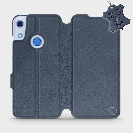 Hülle für Huawei Y6S - Farbe Blue Leather