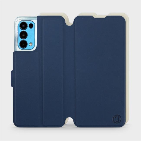 Hülle für OPPO RENO 5 5G - Farbe Marineblau mit Platin