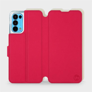 Hülle für OPPO RENO 5 5G - Farbe Rot mit Platin