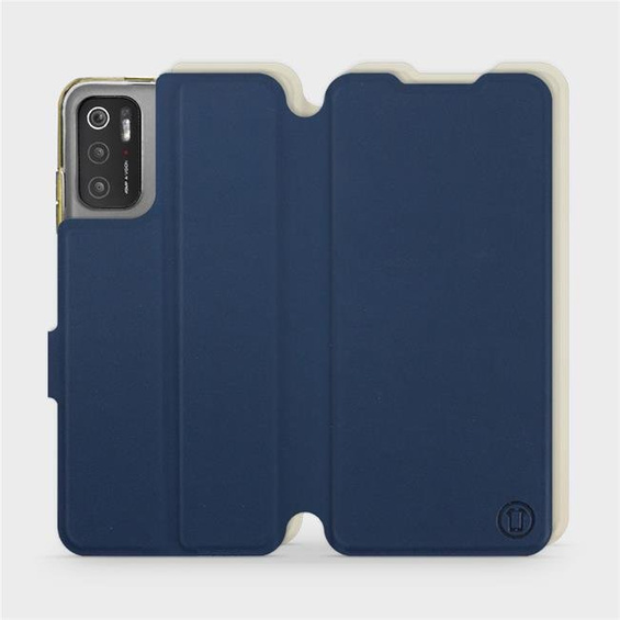 Hülle für Xiaomi Poco M3 Pro 5G - Farbe Marineblau mit Platin