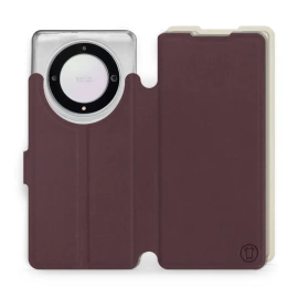 Hülle für Huawei Honor Magic5 Lite 5G - Farbe Burgund mit Platin