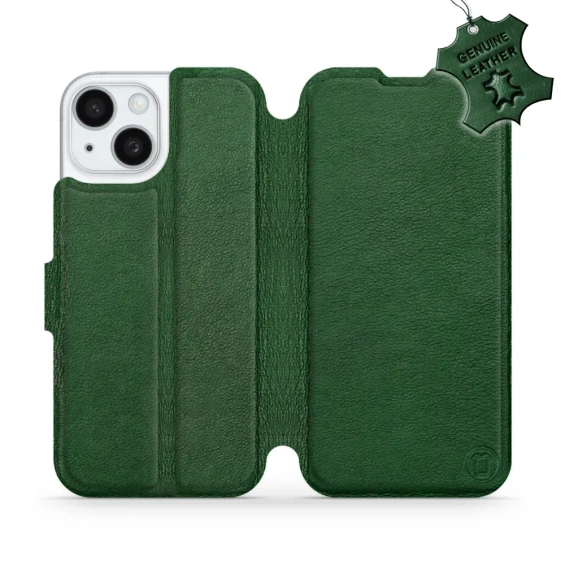 Hülle für Apple iPhone 15 - Farbe Green Leather